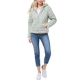 thumbnail image 7 of MixMatchy Women's Solid Long Sleeve Side Pockets Hooded Junior Sized Zipper Closure Reversible Jacket, 7 of 7