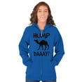 thumbnail image 4 of Hump Day Camel Wednesday Weekday Unisex Fleece Graphic Zip Up Hoodie Brisco Brands 3X, 4 of 5