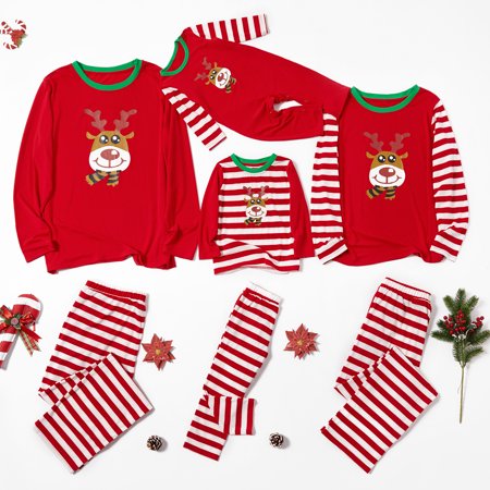PatPat New Christmas Deer Family Matching Pajamas Sets (Flame Resistant ...
