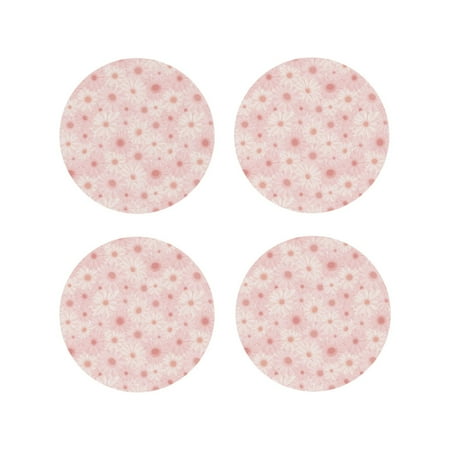 

Tideii Chrysanthemum for Leather Coasters 4 Pieces Anti-fouling and Anti-scalding Decorative Coasters Suitable for Restaurants Kitchens Coffee Shops-Round Shape