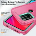 thumbnail image 5 of for Motorola Moto G 5G (2023) Case Kickstand Durable 3-Layer Military Grade Protective Cover Hybrid Silicone Heavy Duty Rugged Shockproof Screen Lip Raised Protection Cover,
Rose+Mint, 5 of 9