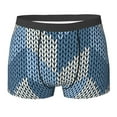 thumbnail image 6 of Mens Underwear Boxer Briefs - Cozy Knitted Blue Chevron Comfort Breathable men's boxer briefs with Flex Waistband, 6 of 7