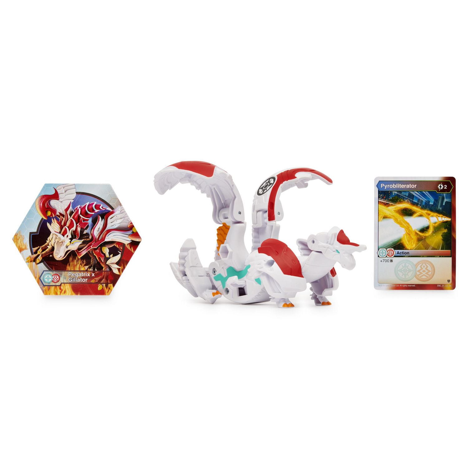 Bakugan Deka, Fused Pegatrix x Gillator, Jumbo Collectible Transforming Figure, for Kids Aged 6 and up
