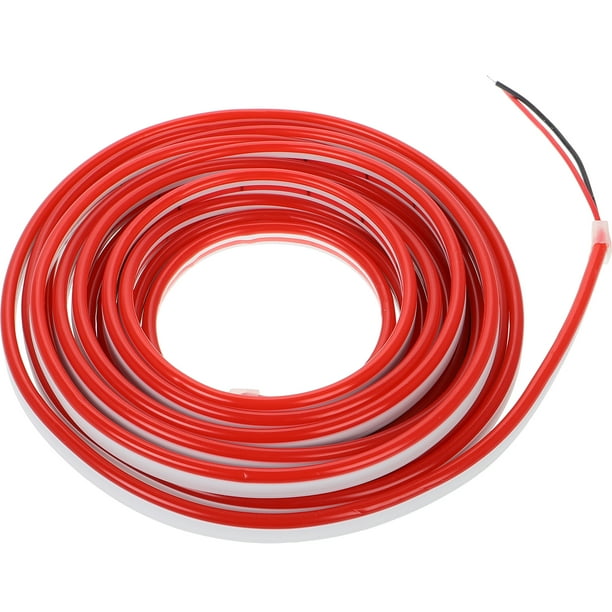 GOOHOCHY Tira de luces LED de neón flexibles de silicona, 12 V, para decoración de letreros exteriores, proyectos de bricolaje e iluminación navideña (roja, 5 metros)