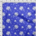 thumbnail image 4 of oneOone Velvet Medium Blue Fabric Floral Fabric For Sewing Printed Craft Fabric By The Yard 58 Inch Wide, 4 of 4