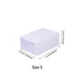 thumbnail image 2 of Stackable Shoe Storage Boxes Clear Plastic Drawer Organizer, White | Foldable Shoe Container with Transparent Front S, 2 of 2