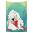 thumbnail image 3 of Ambesonne Polar Bear Tablecloth Rectangular Table Cover, Parenthood and Xmas, 60"x84", Multicolor, 3 of 4