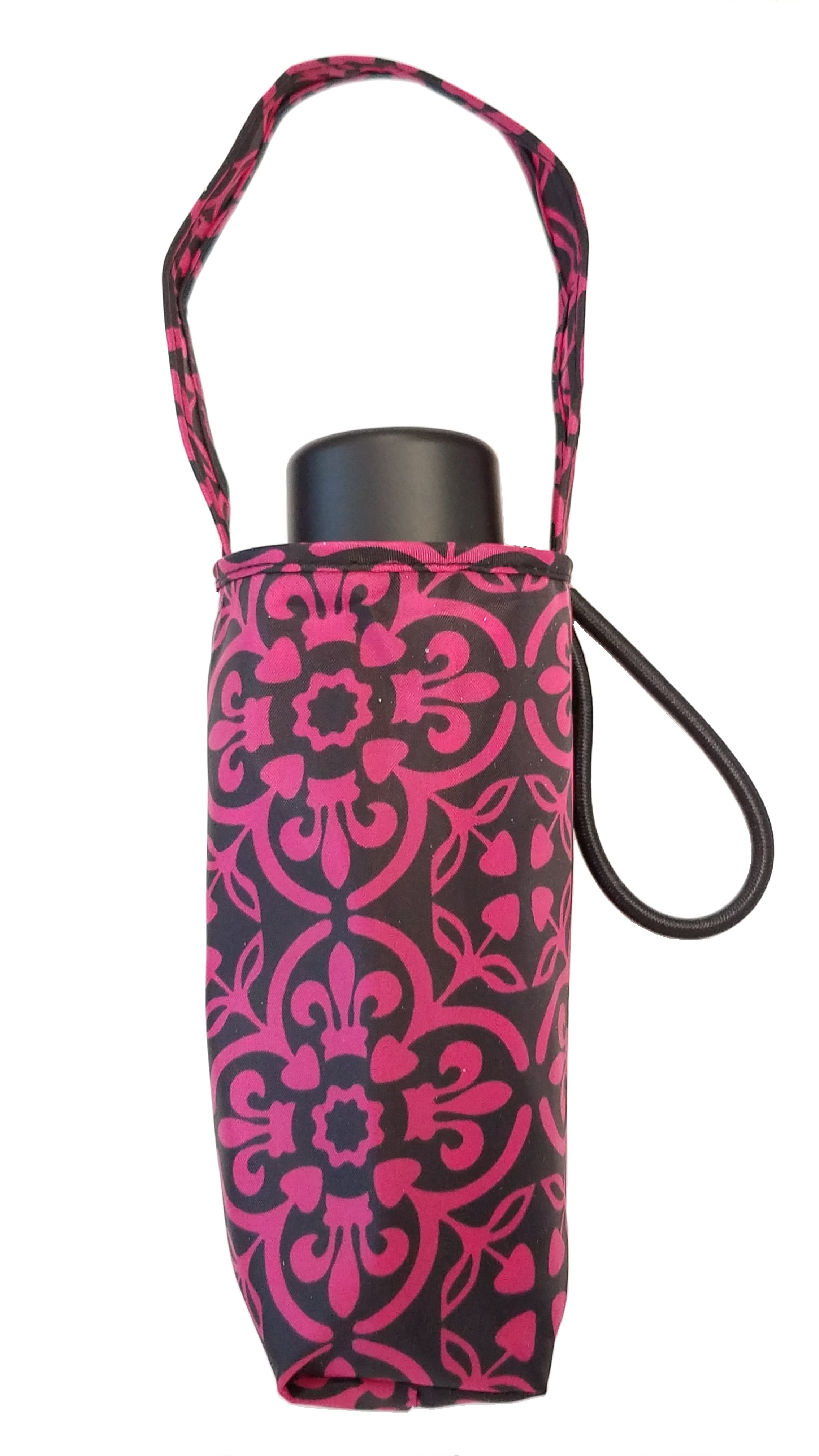 Totes Micro Mini Manual Umbrella, NeverWet technology, Damask Pink