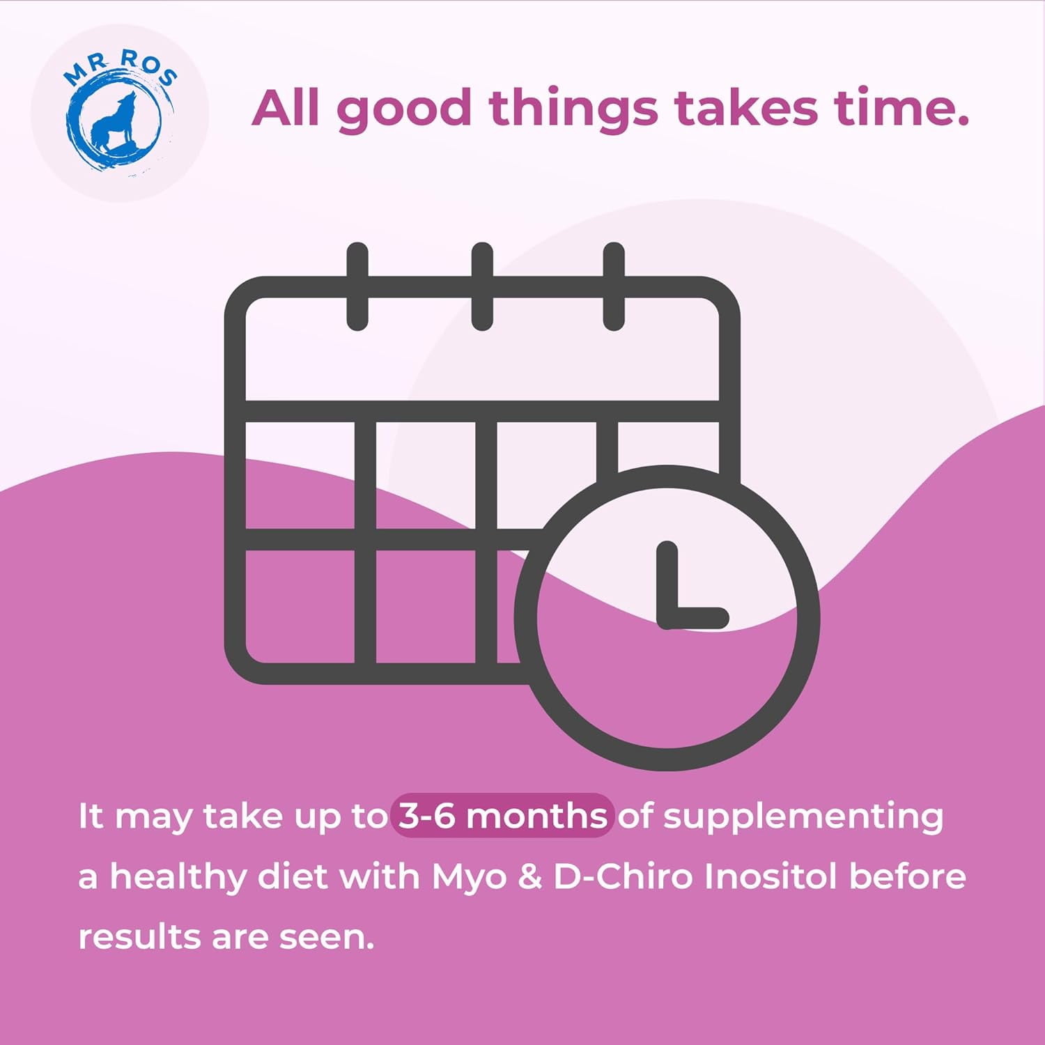 MR ROS PCOS Inositol Gummies Strawberry Flavor, Myo & D-Chiro Inositol 40:1 Ratio, 60 Gummies