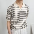 thumbnail image 5 of MQLKF Men's Fashion Shirts Casual Long Sleeve Golf Shirts Color Block Cotton Top Skeleton Stylish Comfortable Breathable Handsome Men's Polo Shirt, 5 of 9