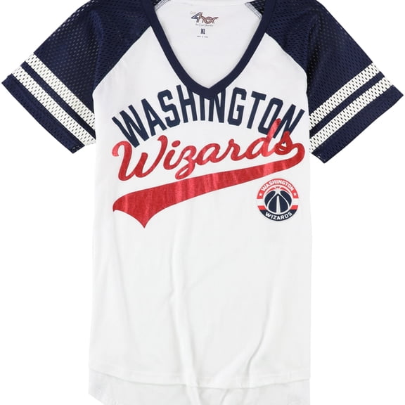 G-III Sports Womens Washington Wizards Graphic T-Shirt, White, X-Large