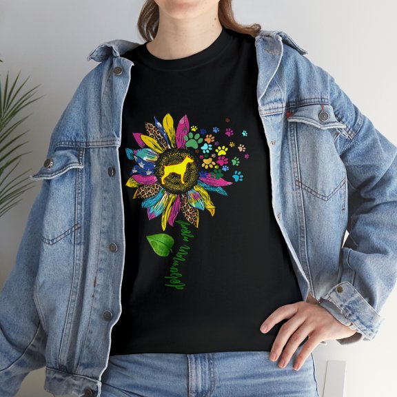 Sunflower Doberman Mom Dog Lover T-Shirt
