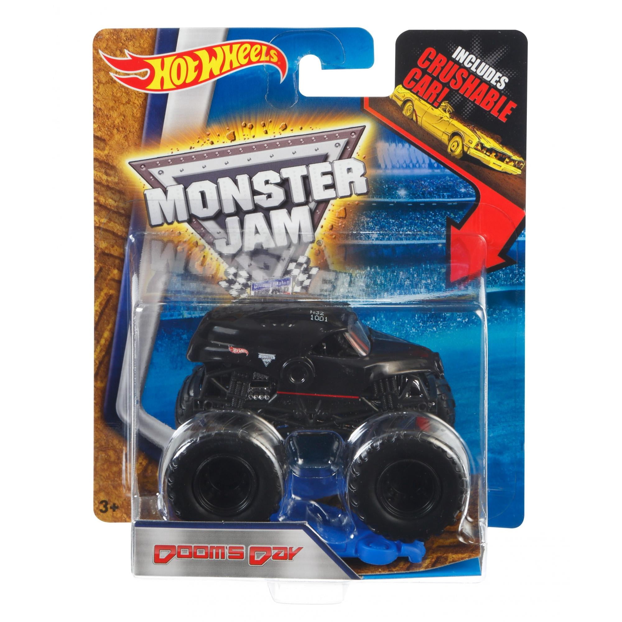 Hot Wheels Monster Jam Doom's Day with 2015 Crushed Car