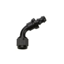 Allstar Performance Pushlock Hose End Black 60 Deg Elbow -6