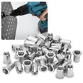 thumbnail image 3 of M6 Riveting Nuts Set, 50Pcs Flat Head Threaded Rivetnut Insert Nutserts Hardware Accessories, 3 of 8