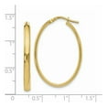 thumbnail image 2 of Leslie's Real 10kt Yellow Gold Polished Oval Hoop Earrings; for Adults and Teens; for Women and Men, 2 of 2