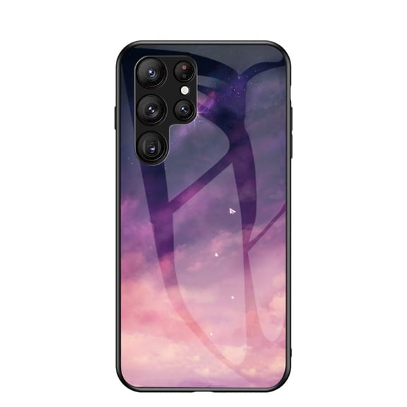 9H Tempered Glass Case For iPhone 16 Pro Max, Aesthetic Starry Sky Pattern, Slim Fit Protective Cover with Soft TPU Bumper, Anti-Scratch Shockproof Back Phone Case for Women and Men,Dreamy