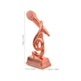 thumbnail image 2 of Raindrops Trophée de Microphone en Résine avec Notes Musicales pour Discours Karaoké et Décoration d'Événement Musical, 2 of 8