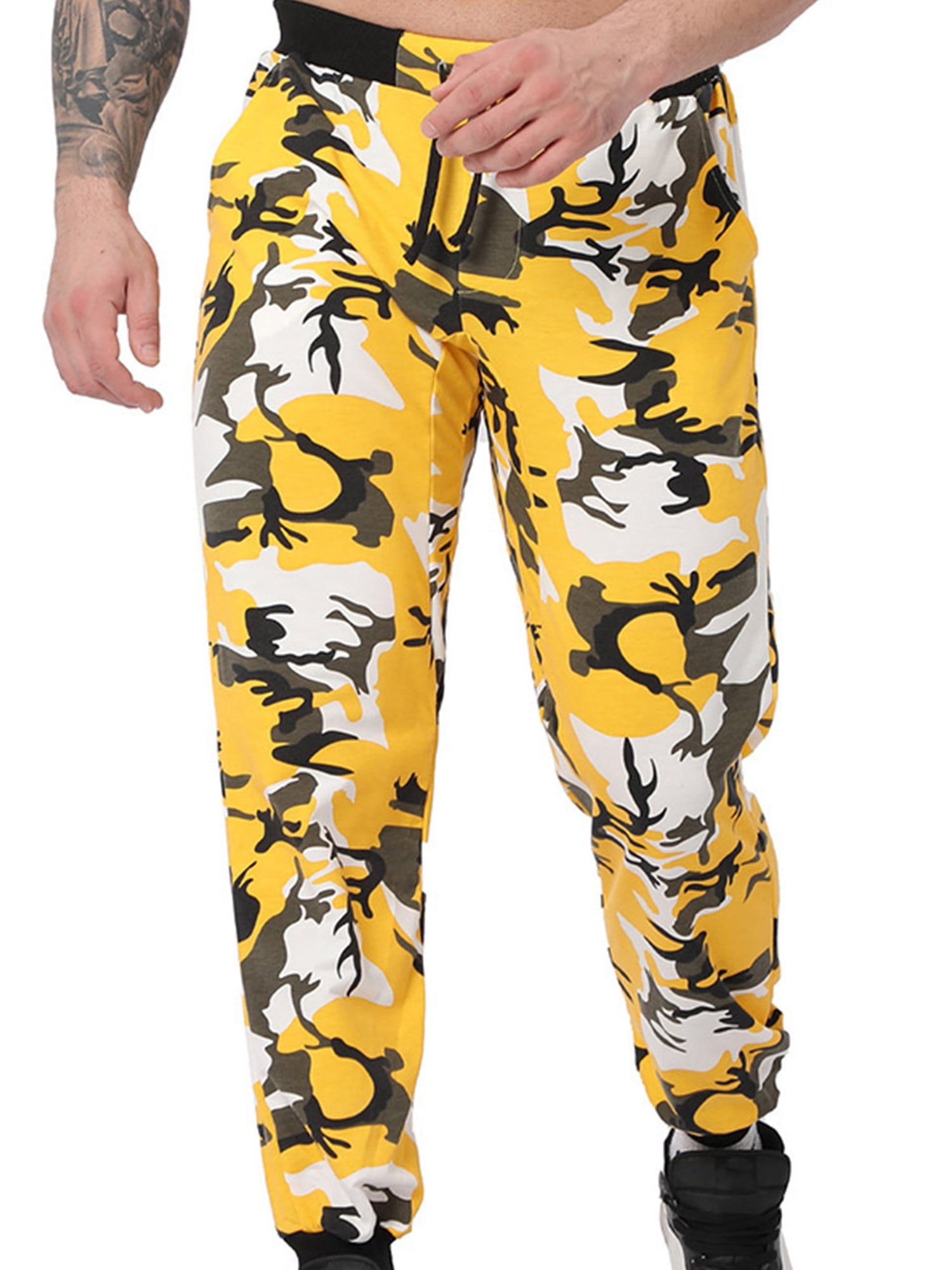 COME TEES Spray Camo Jeans in Yellow for Men  Lyst