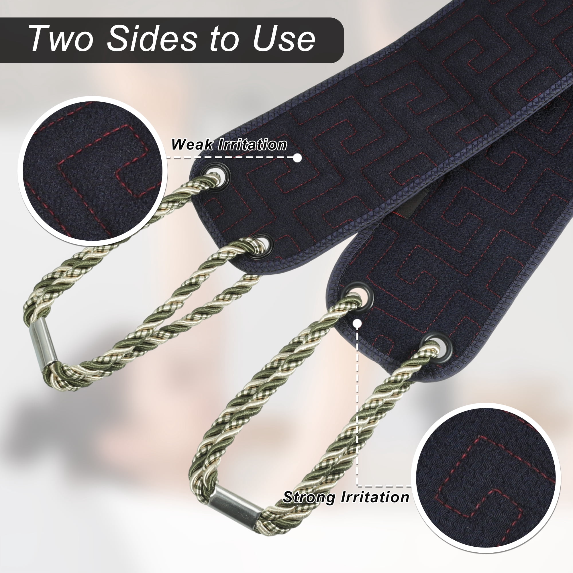 Unique Bargains Exfoliating Back Scrubber for Shower Navy Blue