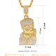 thumbnail image 2 of Colgante de acero inoxidable 316L chapado en oro de 18 quilates totalmente helado para hombre Oro JAMW Sencillez, 2 of 5
