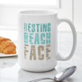 thumbnail image 6 of CafePress - Resting Beach Face Color - 15 oz Ceramic Large White Novelty Mug, 6 of 6