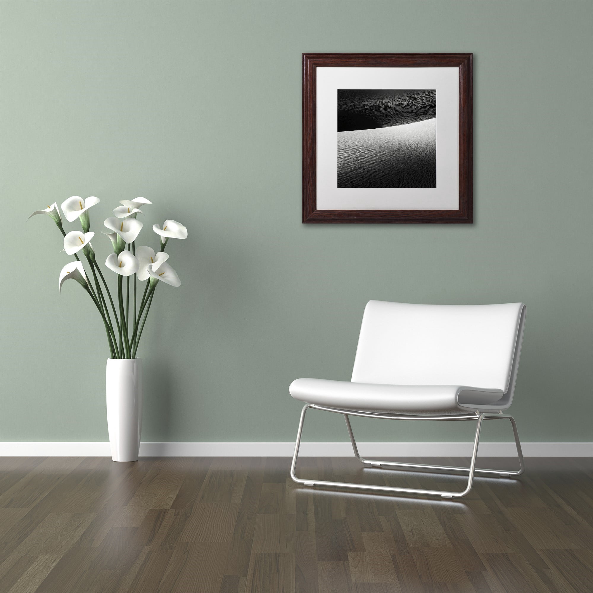 Trademark Fine Art "Perpendicular" Canvas Art by Dave MacVicar, White Matte, Wood Frame