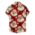 thumbnail image 5 of Men's Christmas Button-Down Shirts,Mens Casual Button Down Short Sleeve Hawaiian Shirt Christmas Santa Claus Printed Holiday Party Aloha Shirts, 5 of 5