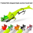 thumbnail image 2 of 13.5g/8cm Fishing Lure T-tail Sharp Treble Hook 3D Fisheyes Simulated Long Casting Paddle Tail Artificial Bait Fishing Supplies, 2 of 7