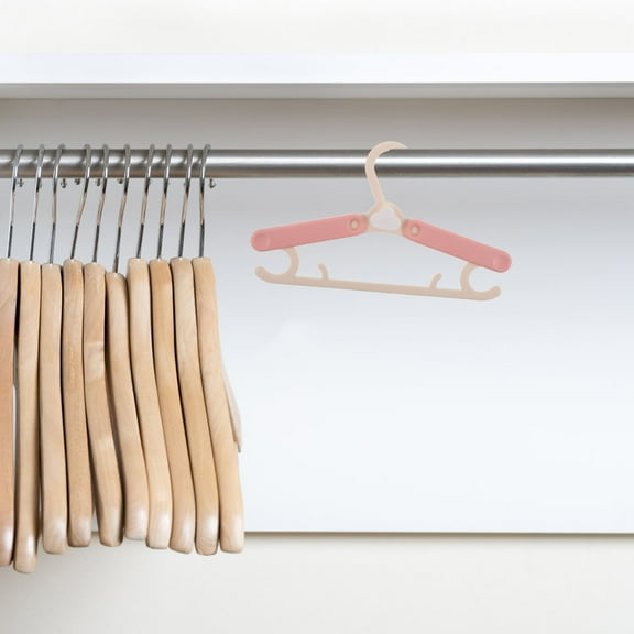 WRITWAA 5pcs Plastic Baby Pant Hangers Telescopic Adjustable Toddler Clothes Laundry Organizer