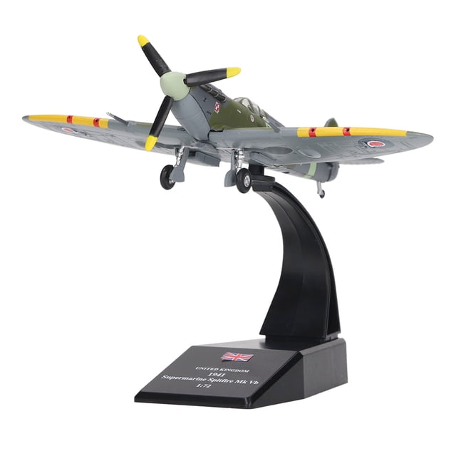 Modelo de caza a escala 1:72, modelo de caza simulado de aleación vintage con soporte para colección de niños
