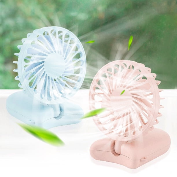 Ventilador plegable portátil | Mini batería de 1200 mAh | Escritorio colgante de cuello de mano recargable por USB | Silencioso de 3 velocidades | ABS compacto y ligero | 7 Cuchillas | 17x7.8cm |