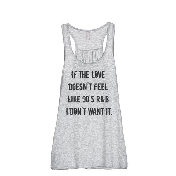 Thread Tank Love 90s RB Women's Sleeveless Flowy Racerback Tank Top Sport Grey 2X-Large