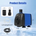 thumbnail image 2 of Aquaneat Fountain Pump, 160 GPH Submersible Water Pump with 3.3 ft Tubing, for Aquarium Fish Tank, Water Table, Waterfall, Hydroponics, 2 of 4