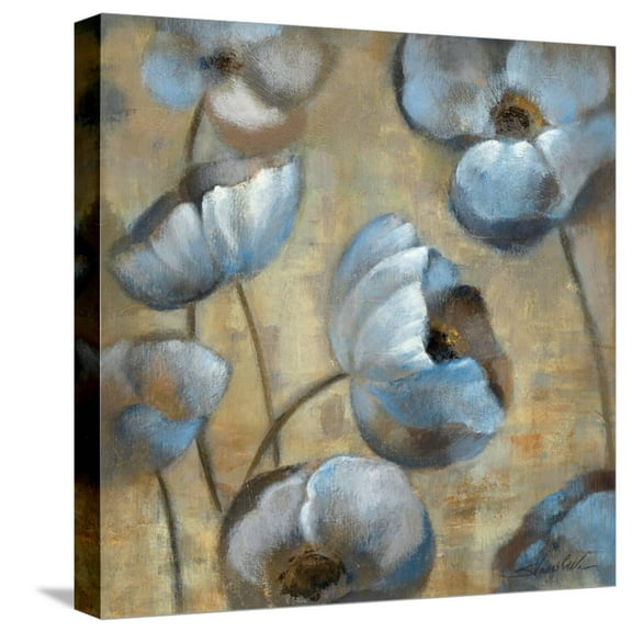 Art.com Flowers in Dusk I Stretched Canvas Print Wall Art by Silvia Vassileva, 16" x 16"
