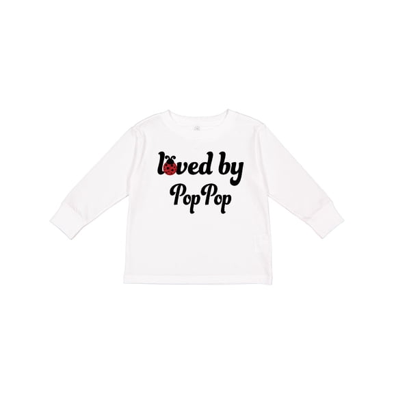 Inktastic Loved By Pop Pop Boys or Girls Long Sleeve Toddler T-Shirt