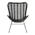 thumbnail image 2 of Wholesale Interiors Baxton Studio Colorado Modern Bohemian Black Rattan and Metal Accent Chair, 2 of 7