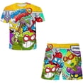 thumbnail image 2 of Conjuntos de ropa Super Zings de 2 piezas para bebés, niños y niñas, camisetas de manga corta, pantalones cortos con cintura elástica, trajes, novedad de verano, traje informal 6T Gao Jinjia LED, 2 of 2
