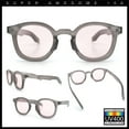 thumbnail image 2 of Vintage Style Iconic Keyhole Horn Rim Plastic Round Hipster Sunglasses [Slate Pink], 2 of 7