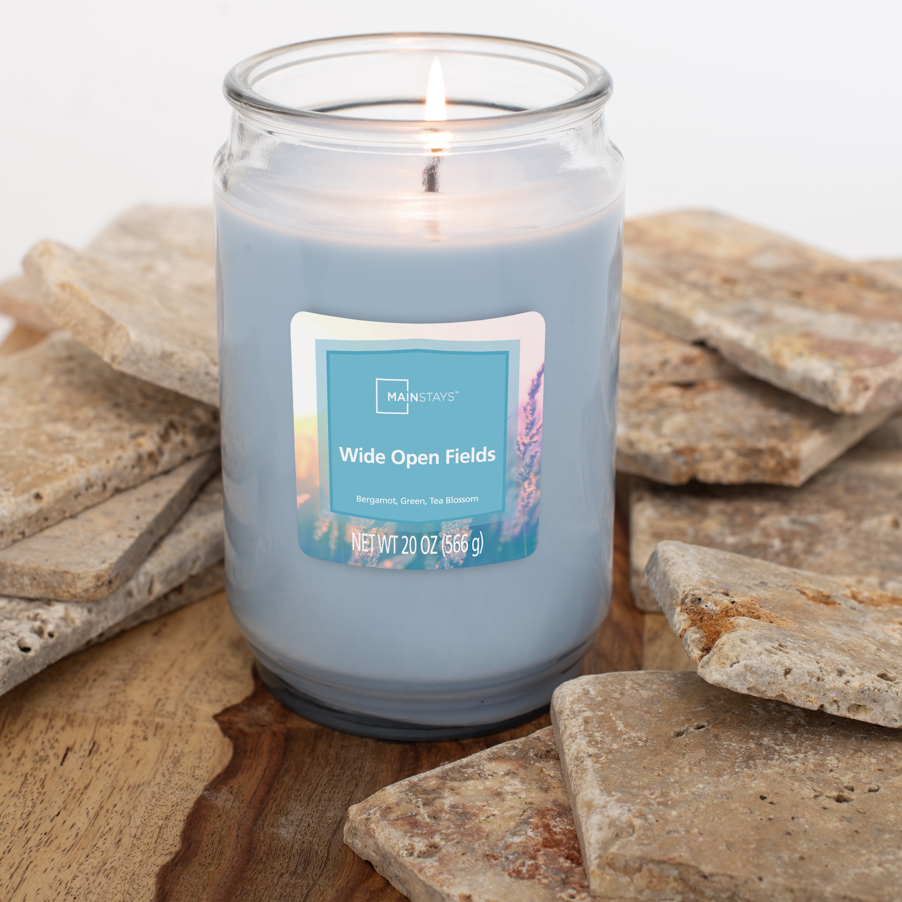 Mainstays Wide Open Fields Single Wick Candle, 20 oz