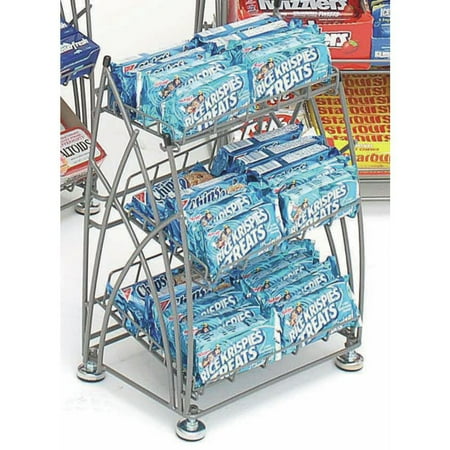 Cardboard Counter Display - Countertop Display Rack Flint Metal 3-Shelf - 11 3/4 L x 8 3/8 W x 17 1/10 H