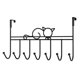 thumbnail image 5 of Organizador de toallas con 7 ganchos, perchero negro con diseño de gato, para puerta, 5 of 5