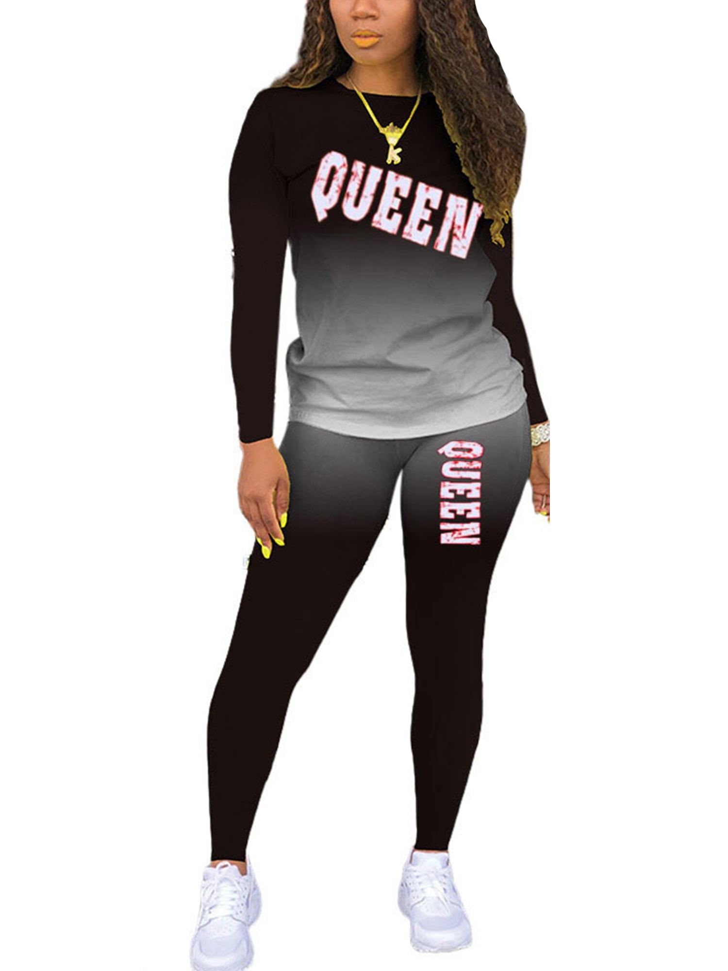 Women Sweatsuits Sets with Pockets Stripe Letter Print Tracksuit Long Sleeve Zipper Sweatshirt Hoodies and Bodycon Long Pants Sets 2 Piece Outfits 