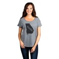 thumbnail image 2 of Thread Tank Home Roots State Georgia GA Women's Relaxed Slouchy Dolman T-Shirt Tee Heather Grey 2X-Large, 2 of 4