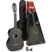 Stagg C440 M BLK PACK Classical Guitar Pack with Tuner and Gig Bag Included - Black