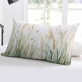 thumbnail image 5 of Vintage Green Leaf Throw Pillow Cover 20 x 30 Inch Decorative Pillow Cover Spring Country Retro Botanical Lumbar Pillowcase Seasonal Rectangle Cushion Case for Couch Sofa Bed Living Room, 5 of 7