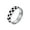 Silver, variant on Women's Stainless Steel Minimalist Personalized Chessboard Rings Statement Wedding Band Silver Size 5