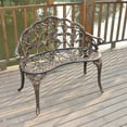thumbnail image 3 of Cfowner Outdoor Patio Chair, 38.5 Inch Cast Aluminum Outdoor Patio Decoration Park Leisure Rose Chair Perfect for Along Paths, Under Trees, Flowers, 3 of 7