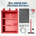 thumbnail image 3 of Memoryfield 15 Gallon Oil Drain Pan with Manual Pump, Rolling Oil Drain Tank with 8 ft Hose & Folding Handle, for Cars, SUVs, Trucks, RVs & Buses, Red, 3 of 7