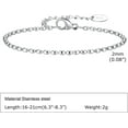 thumbnail image 2 of 2mm 3mm 5mm Width Stainless Steel Oval Shape Bean Beads Style Chain Bracelet, 2 of 10